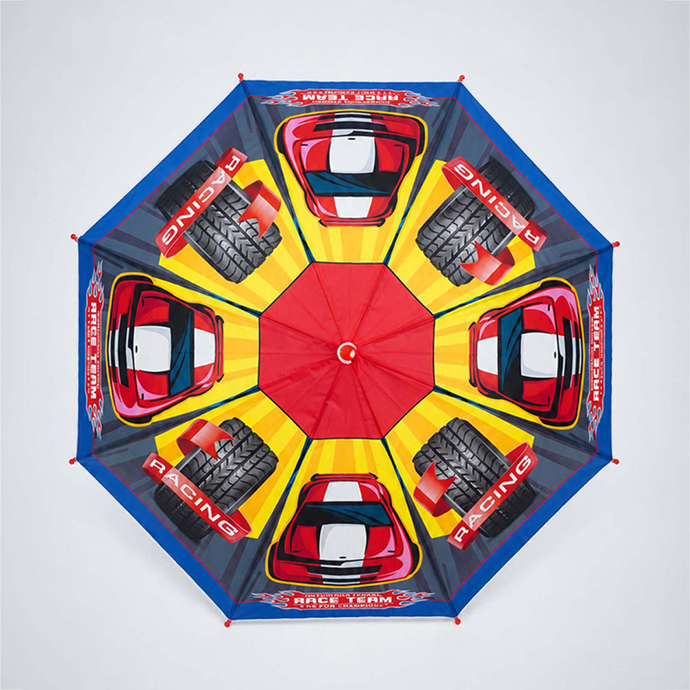 Race Car Print Umbrella for Kids,5yrs-10yrs