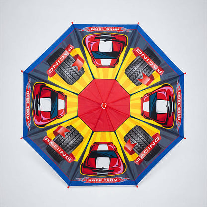 Race Car Print Umbrella for Kids,5yrs-10yrs