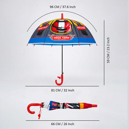 Race Car Print Umbrella for Kids,5yrs-10yrs