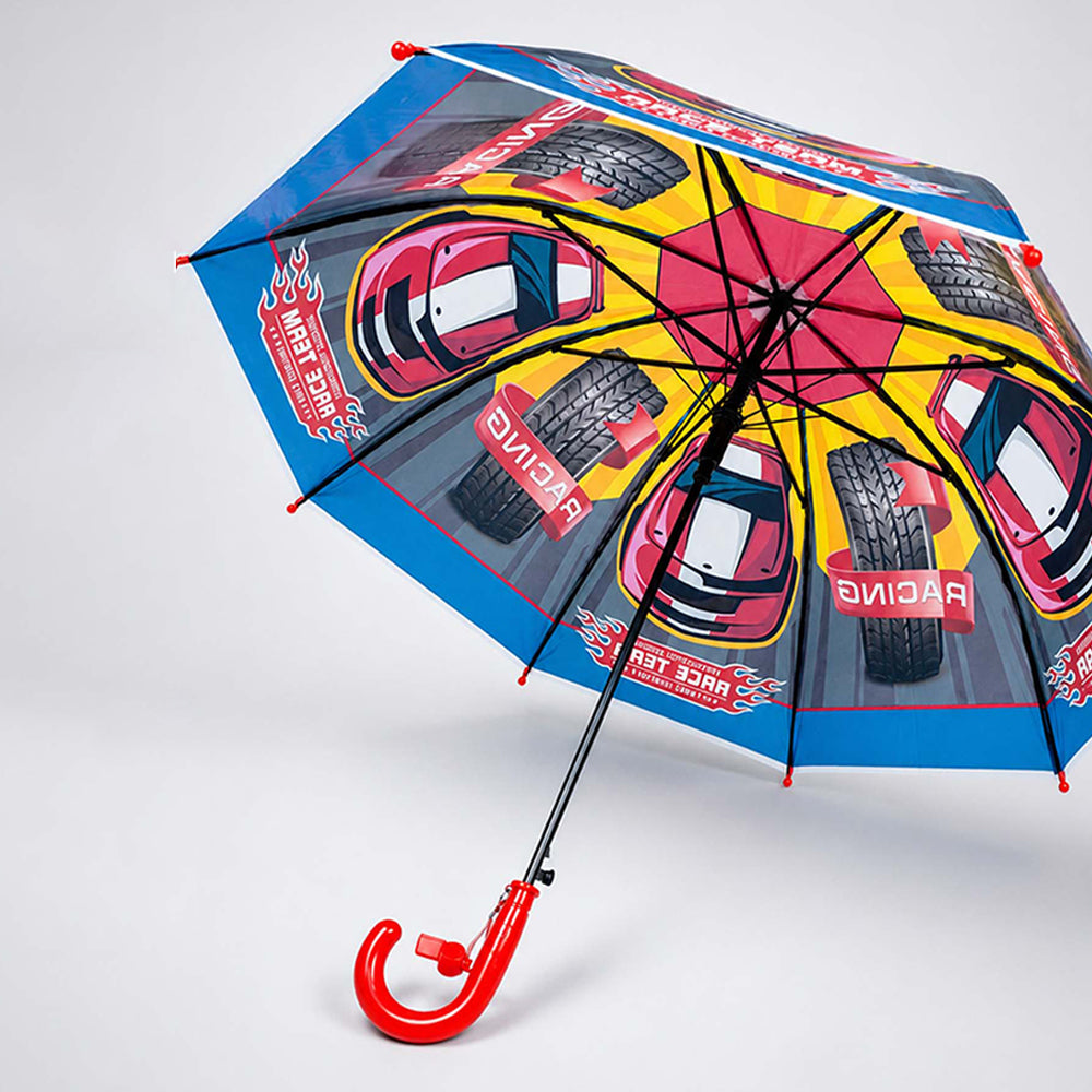Race Car Print Umbrella for Kids,5yrs-10yrs