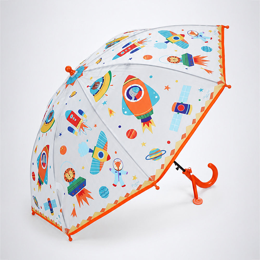 Rocket theme Transparent Umbrella for Toddlers & Kids