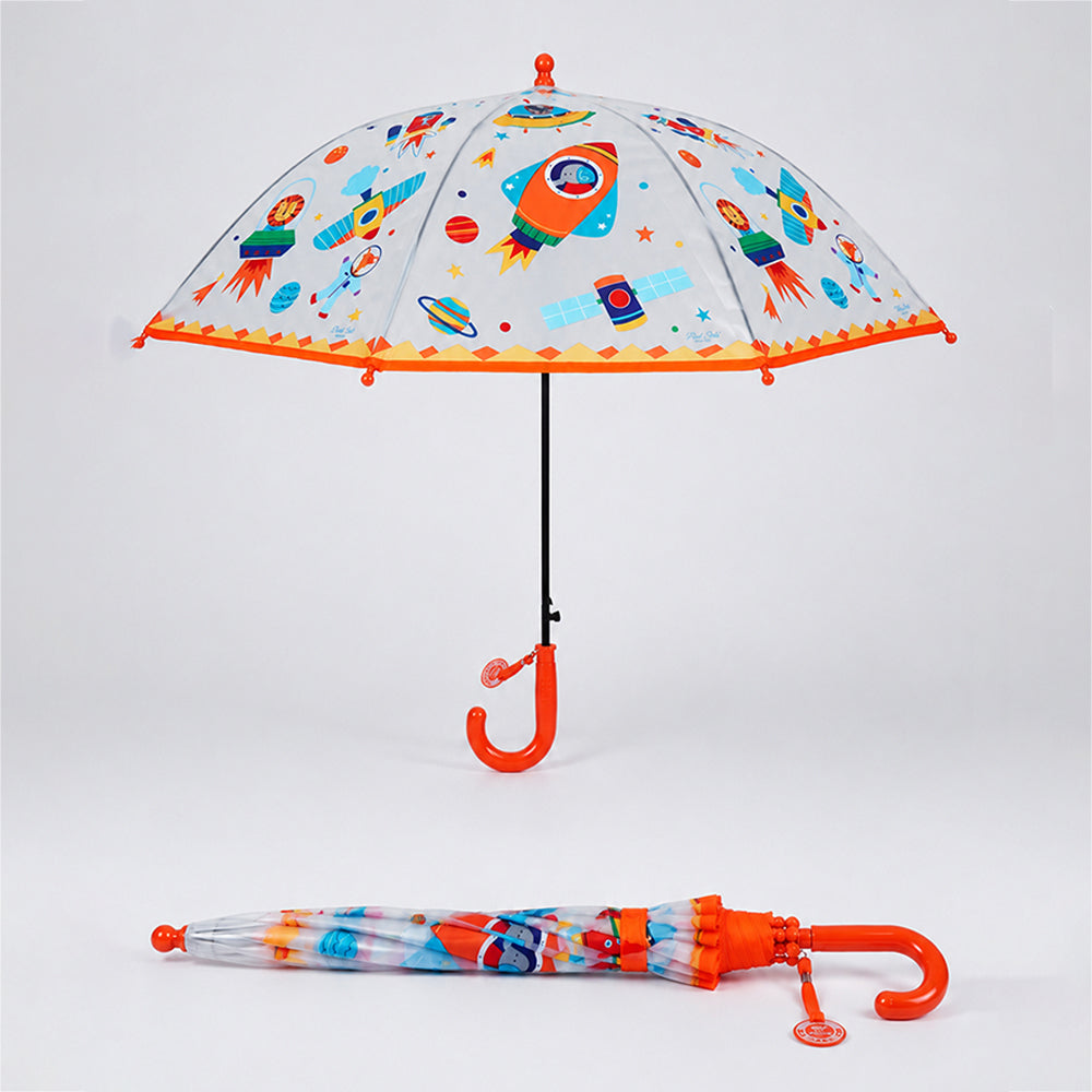 Rocket theme Transparent Umbrella for Toddlers & Kids
