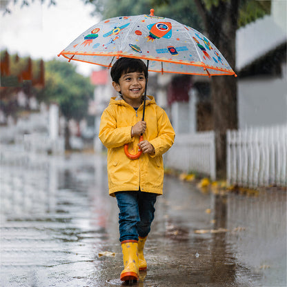 Rocket theme Transparent Umbrella for Toddlers & Kids