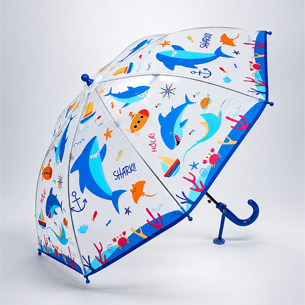 Sea Shark theme Transparent Umbrella for Toddlers & Kids