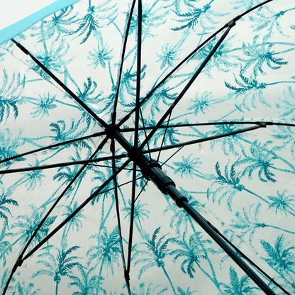 Self Print Turquoise Transparent Umbrella for Kids and Teens, 8Years - 15Years - Little Surprise Box