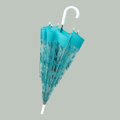 Self Print Turquoise Transparent Umbrella for Kids and Teens, 8Years - 15Years - Little Surprise Box