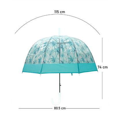 Self Print Turquoise Transparent Umbrella for Kids and Teens, 8Years - 15Years - Little Surprise Box