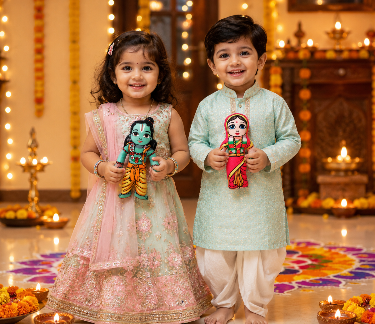 Lord Ram and Goddess Sita Plush Dolls
