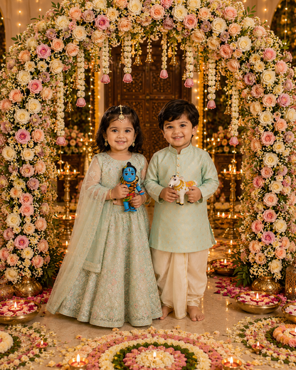 Lord Shiva and Nandi Bull Plush Dolls