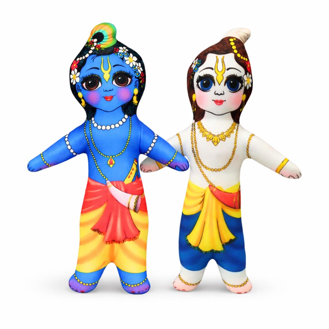 Lord Krishna and Lord Balram Plush Dolls