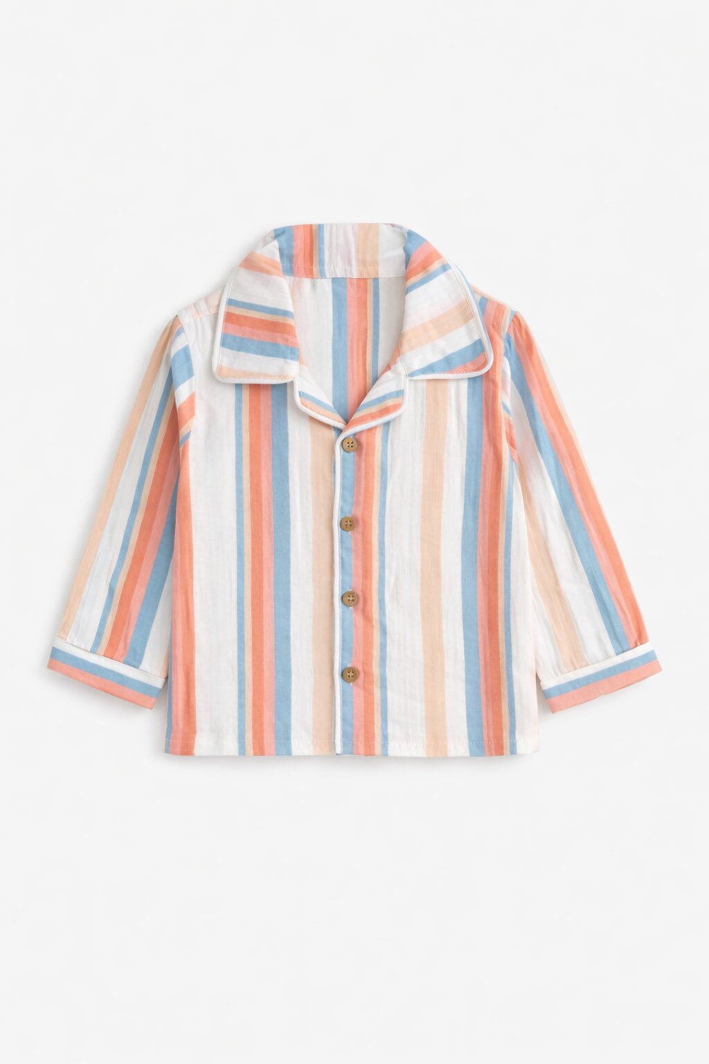 Cotton Multi Stripe Full Sleeves Nightsuit Set – Soft Breathable Pajama Set