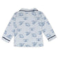 Children's shirt with elephant pattern on a white background