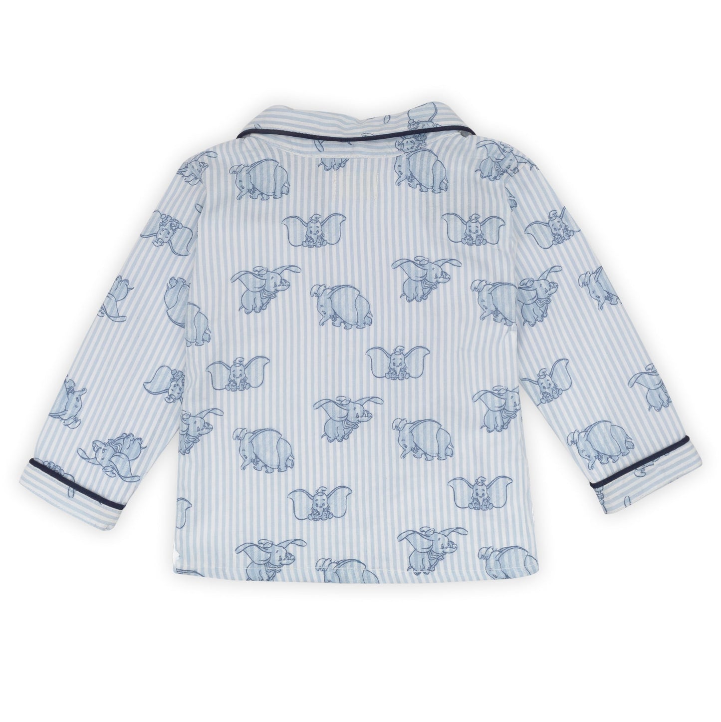 Children's shirt with elephant pattern on a white background