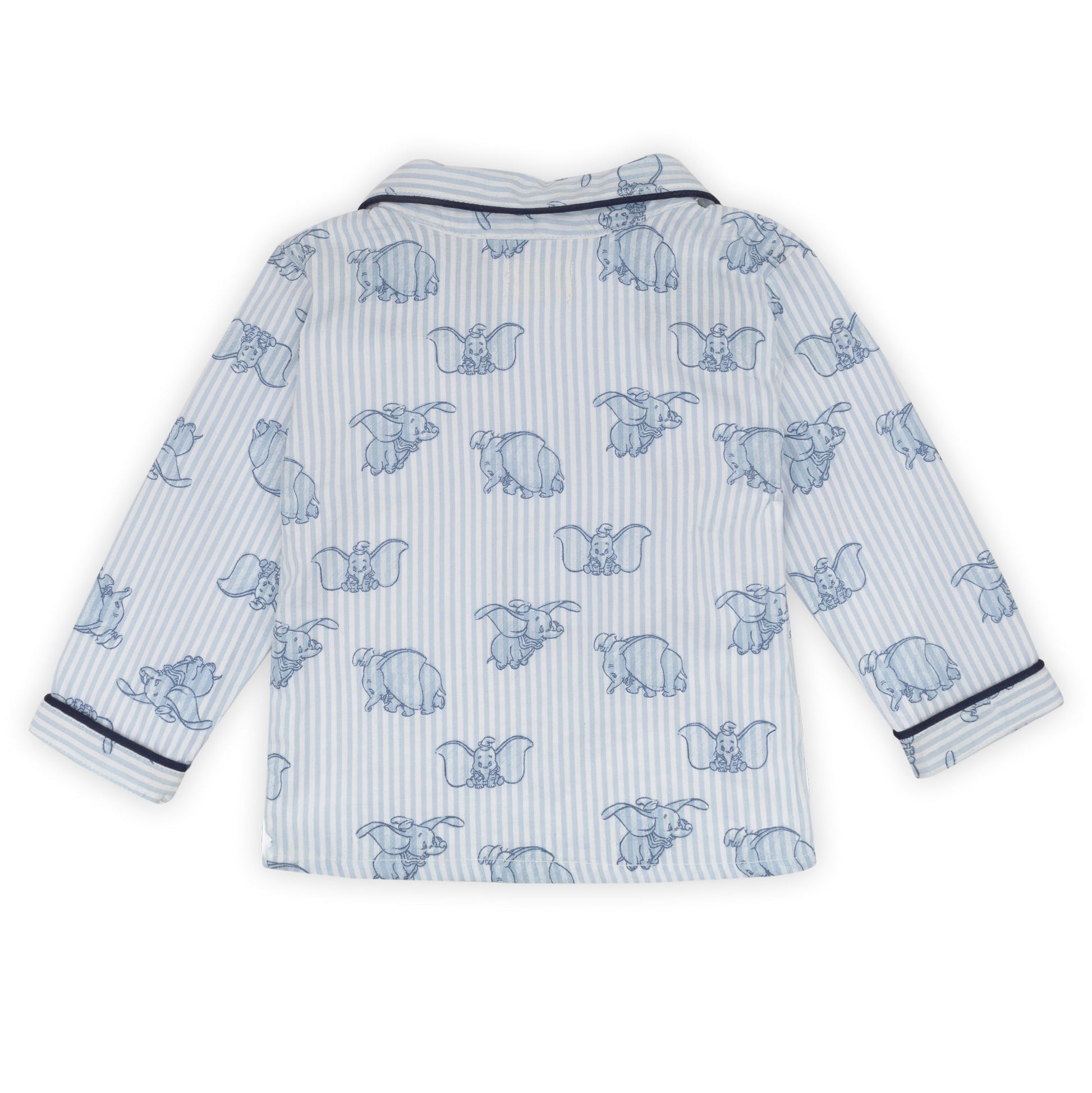 Children's shirt with elephant pattern on a white background