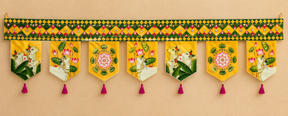 DIY Festive Toran Activity Kit – Maroon & Yellow