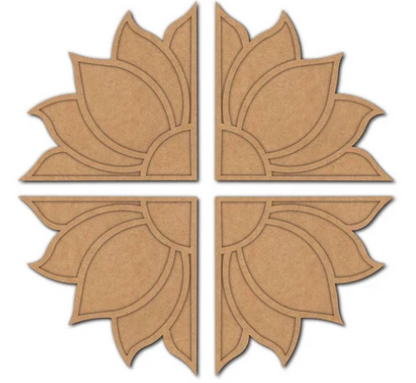 DIY Wooden Lotus Rangoli Activity Kit