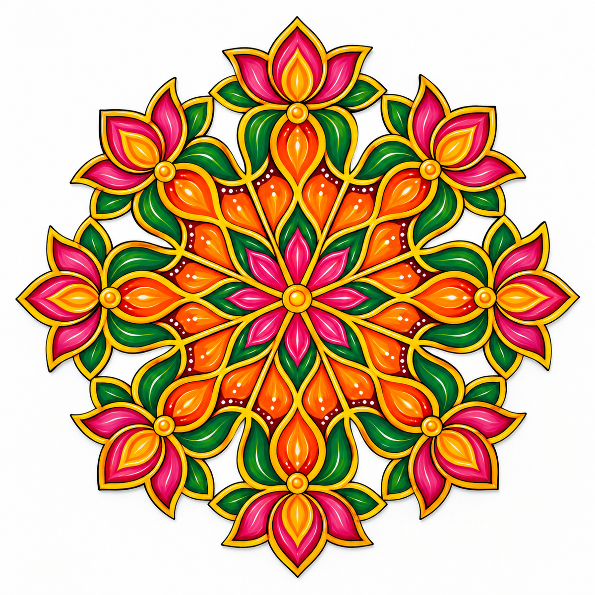 DIY Wooden Festive Rangoli Activity Kit