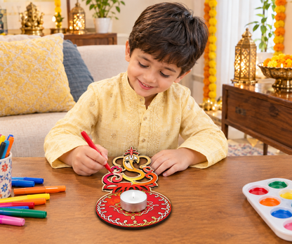 DIY Wooden Lord Ganesha Tealight Holder Kit