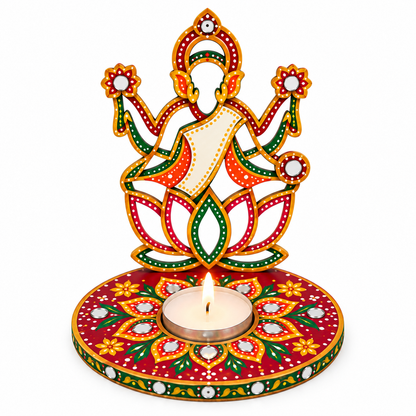 DIY Wooden Goddess Lakshmi Tealight Holder Kit
