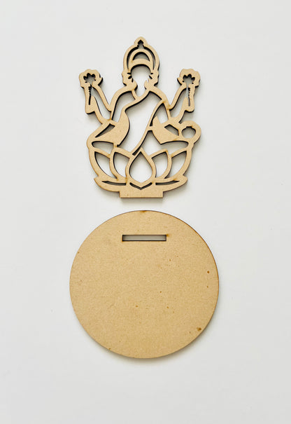DIY Wooden Goddess Lakshmi Tealight Holder Kit