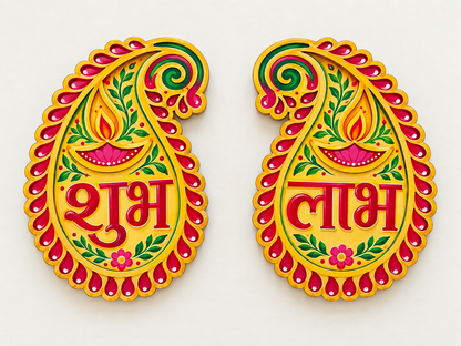 DIY Wooden Festive Shubh Labh – Ambi