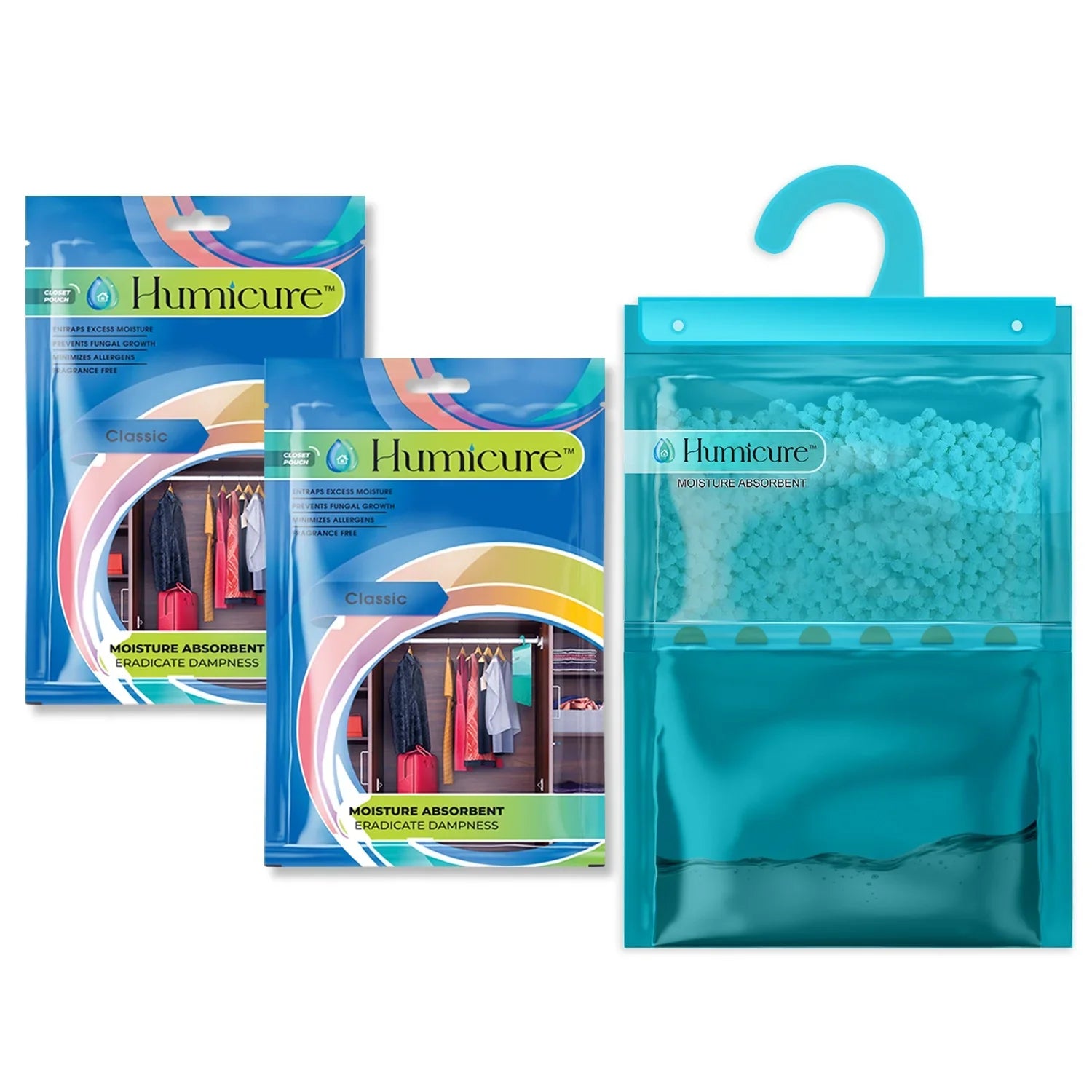 Humicure Moisture Absorber Hanging Bags - 400g / 1L Rose & Lavender 2