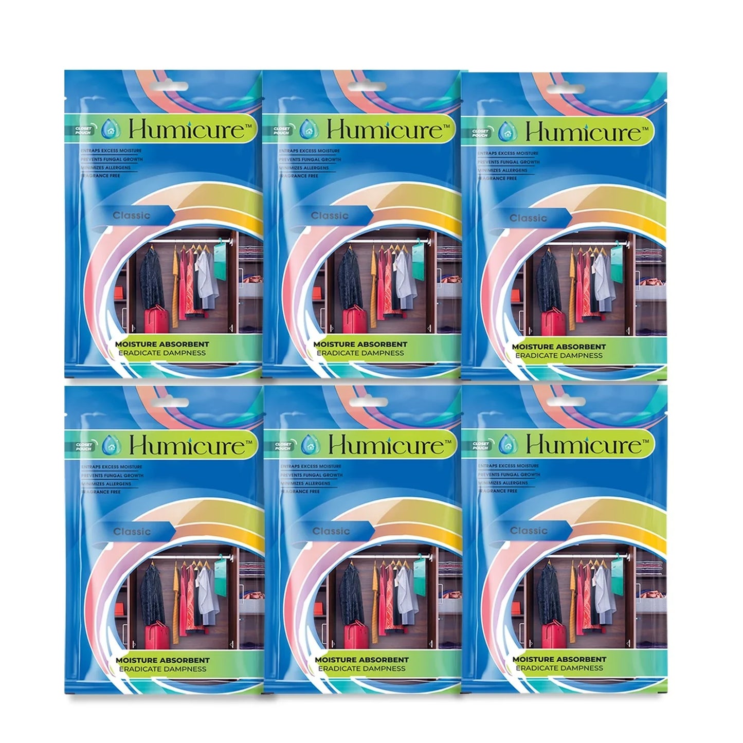 Humicure Moisture Absorber Hanging Bags - 400g / 1L Ocean Breeze 4