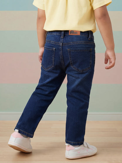 Indigo Cotton Relaxed Fit Jeans for Boys