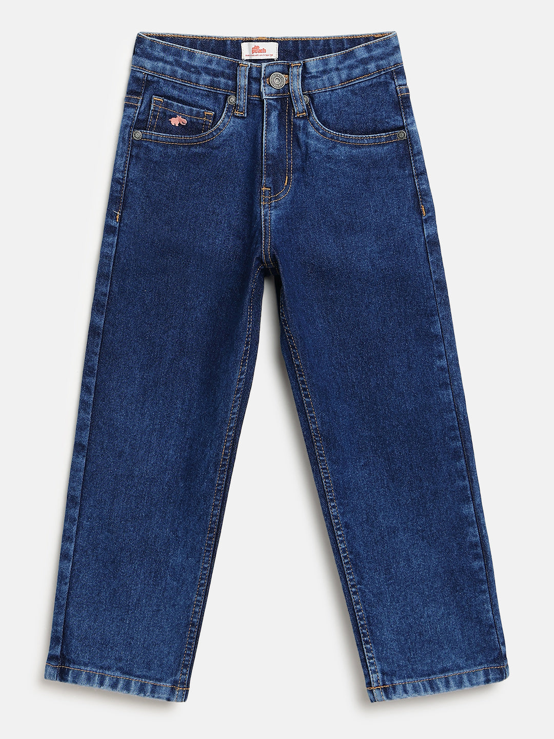 Indigo Cotton Relaxed Fit Jeans for Boys