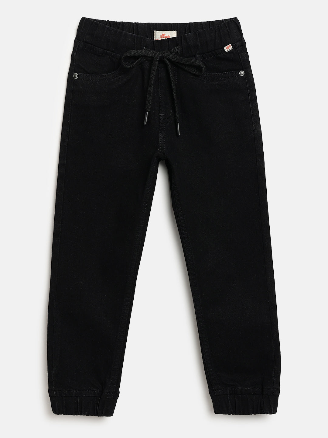 Black Cotton Jogger Jeans for Boys
