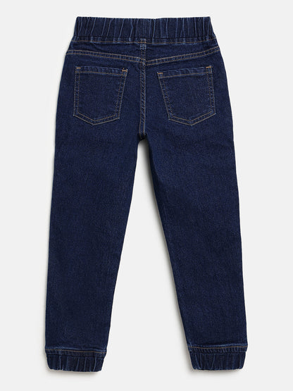 Indigo Cotton Jogger Jeans for Boys