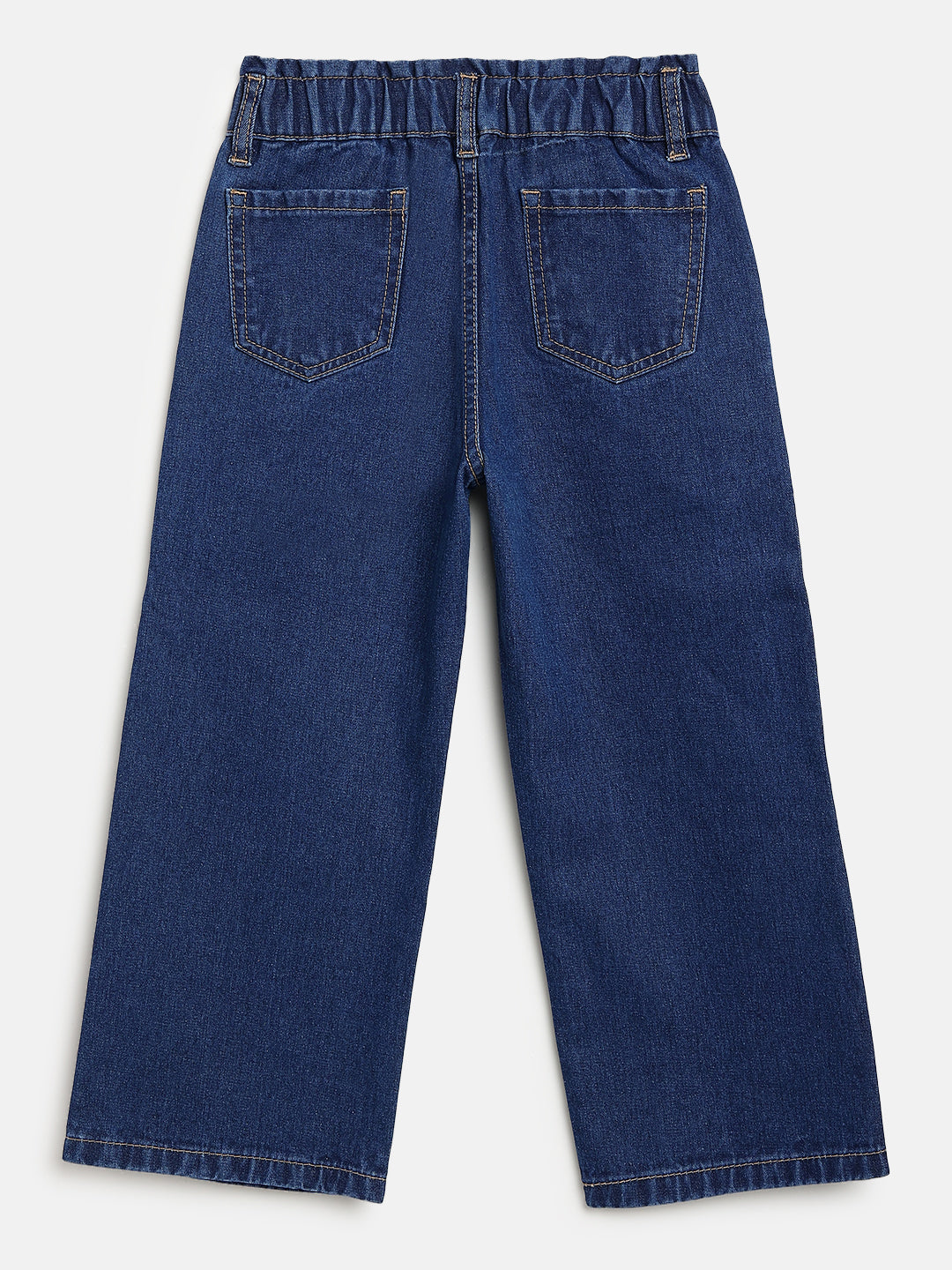 Indigo 100% Cotton Wide Leg Jeans for Girls