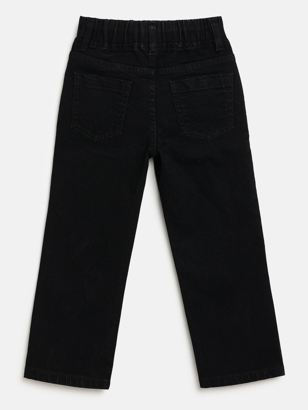 Everyday Comfort Straight Fit Jeans for Girls (Black)