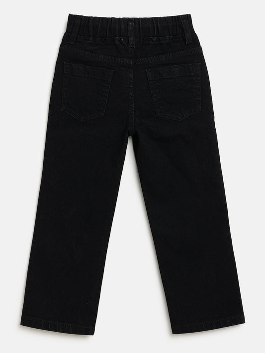Everyday Comfort Straight Fit Jeans for Girls (Black)