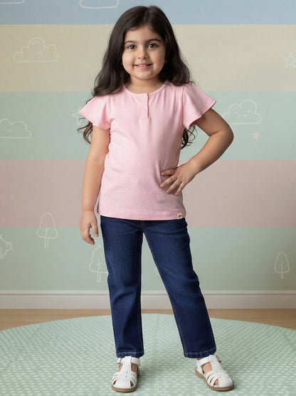 Everyday Comfort Straight Fit Jeans for Girls (Indigo)