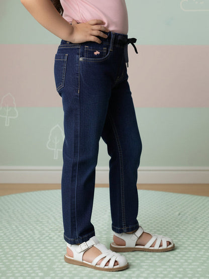 Everyday Comfort Straight Fit Jeans for Girls (Indigo)