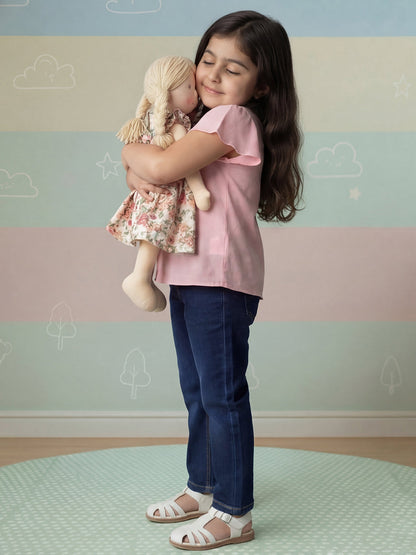 Everyday Comfort Straight Fit Jeans for Girls (Indigo)