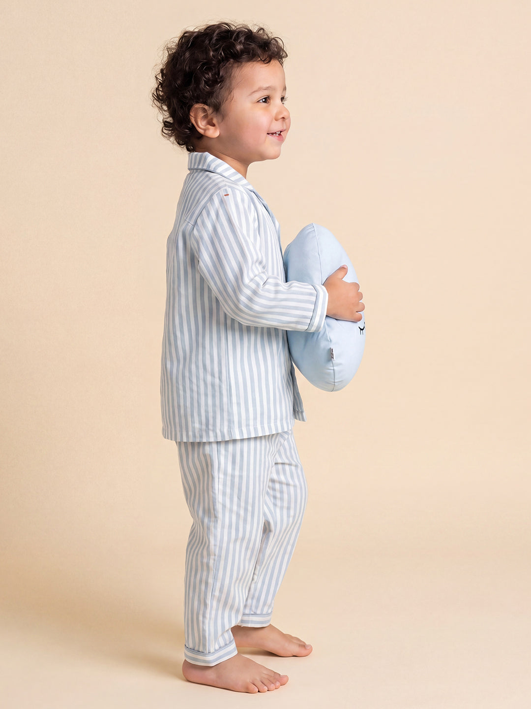 Good Night Peach Nightsuit (White and Green)