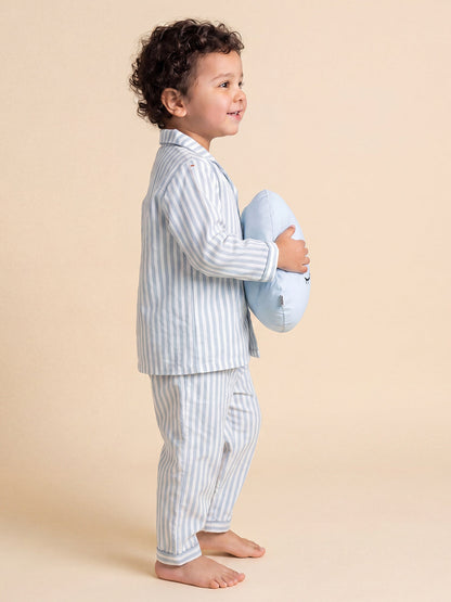 Good Night Peach Nightsuit (White and Green)
