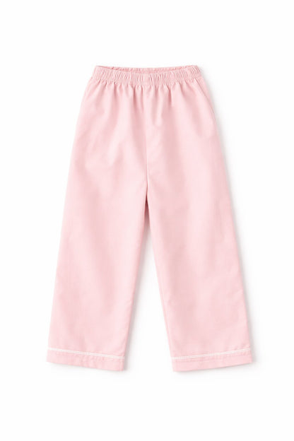 Peach Cotton Co-ord Set with Lace Collar | Shirt & Pants Daywear Outfit for kids