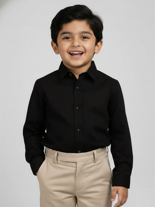 The Classic Formal Shirt for Boys (Black)
