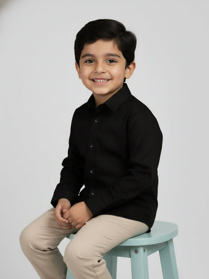 The Classic Formal Shirt for Boys (Black)