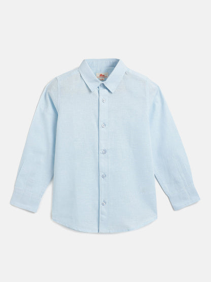 Linen Touch Premium Formal Shirt for Boys (Blue)