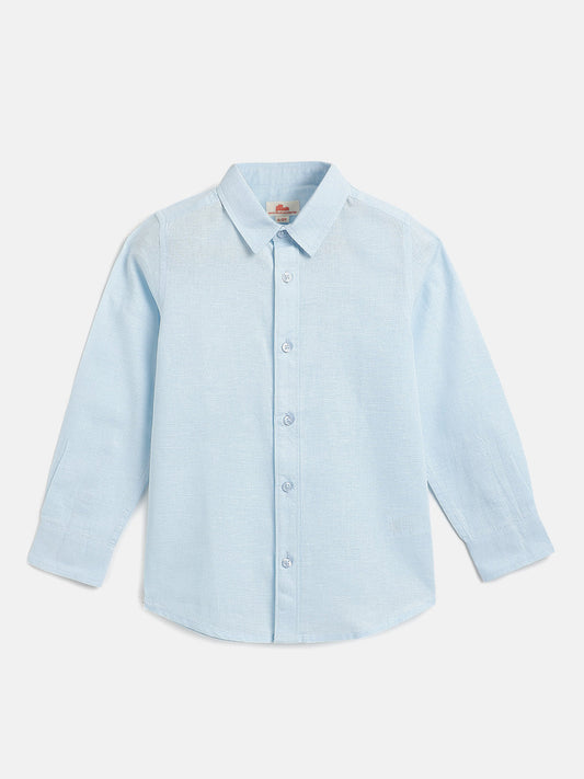 Linen Touch Premium Formal Shirt for Boys (Blue)
