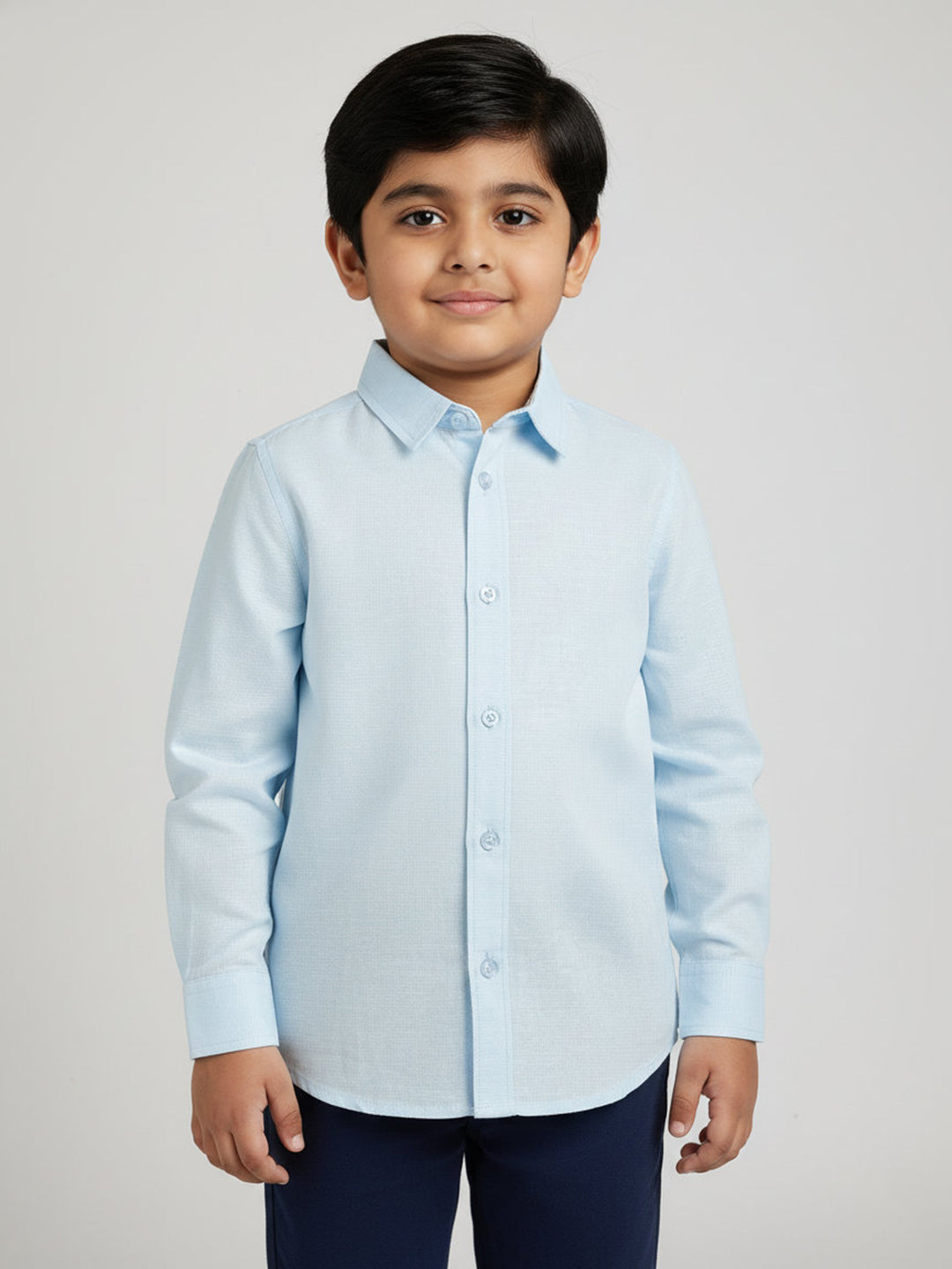 Linen Touch Premium Formal Shirt for Boys (Blue)