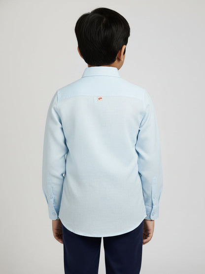 Linen Touch Premium Formal Shirt for Boys (Blue)