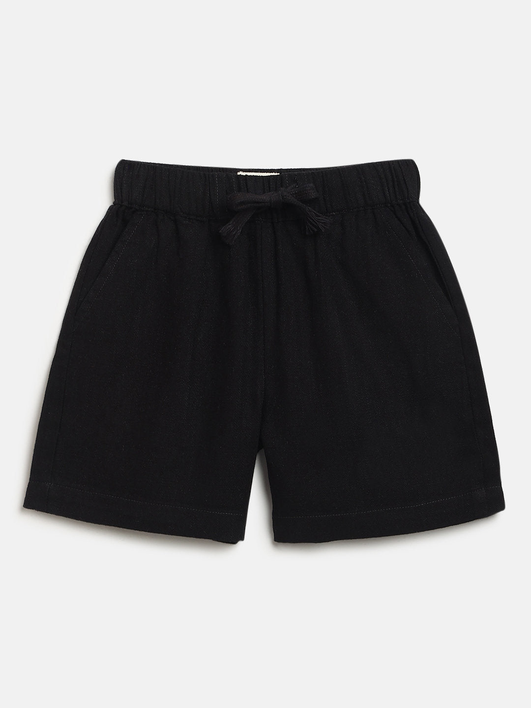 Summer Vibes Shorts for Boys in Black