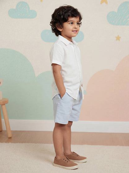 Summer Vibes Shorts for Boys in Blue