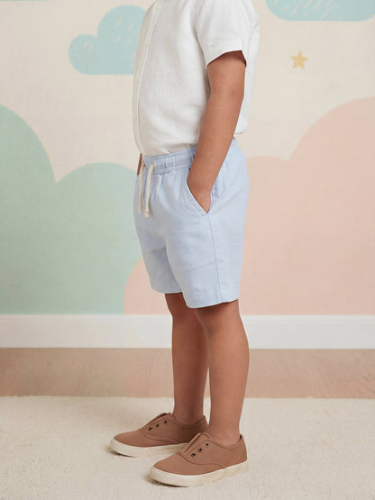 Summer Vibes Shorts for Boys in Blue