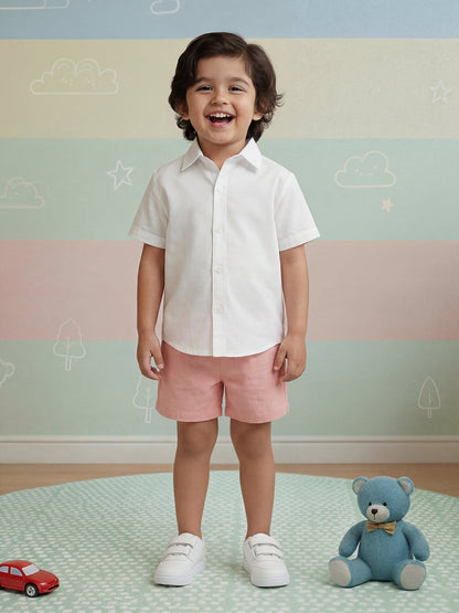 Summer Vibes Shorts for Boys in Pink